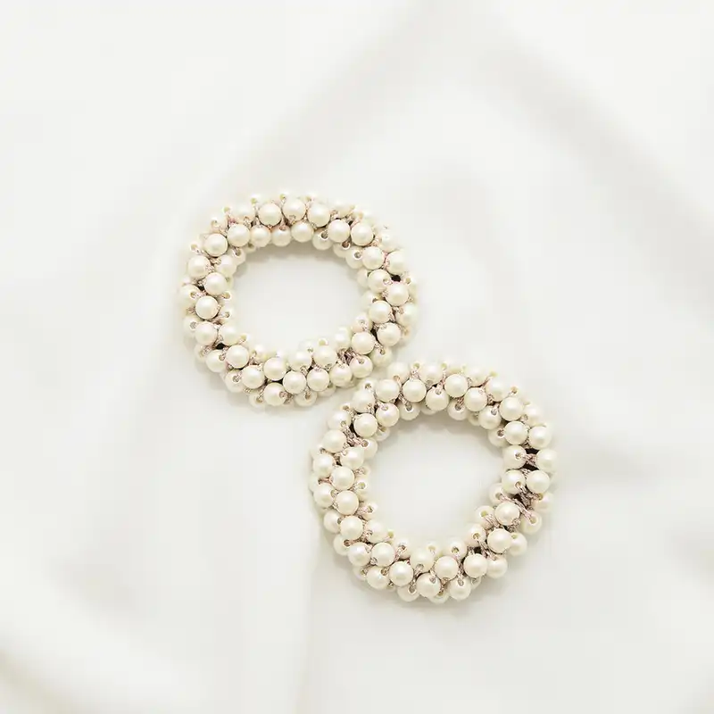 کش مو زنانه مدل مرواریدی بسته 2 عددی