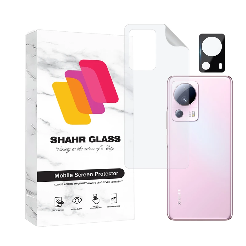 محافظ پشت گوشی شهر گلس مدل MTBFULS مناسب برای گوشی موبایل شیائومی  13Lite / 12 Lite NE به همراه محافظ لنز