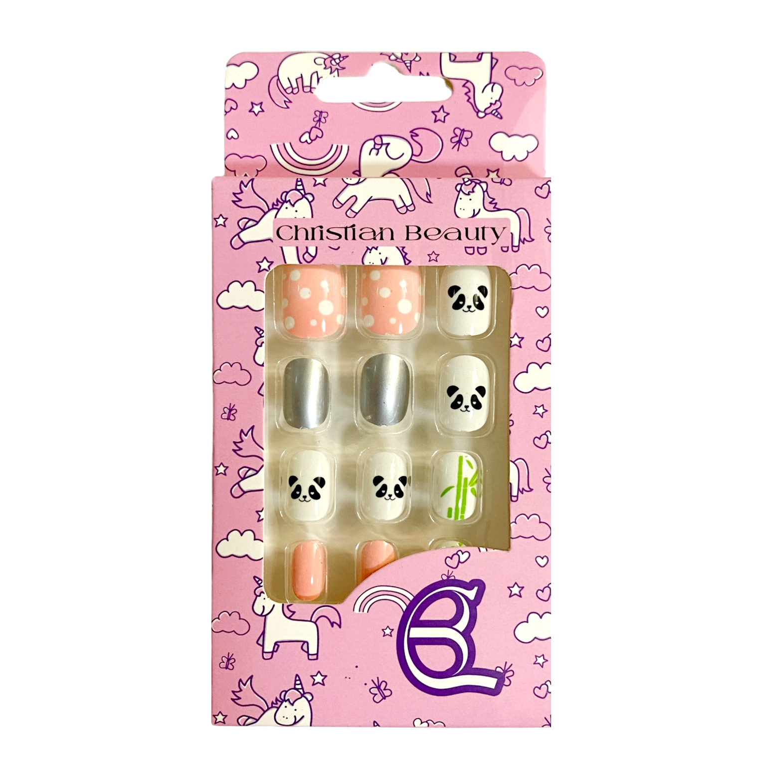 ناخن مصنوعی بچگانه کریستین بیوتی کد NM43 بسته 12 عددی