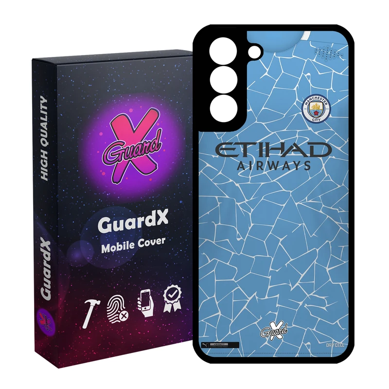 کاور گارد ایکس طرح Manchester City مدل Glass10249 مناسب برای گوشی موبایل سامسونگ Galaxy S21 FE