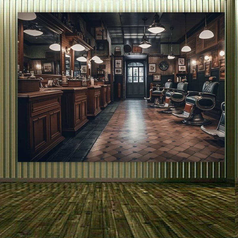  تابلو بوم طرح سالن آرایشگاه کد FP104531