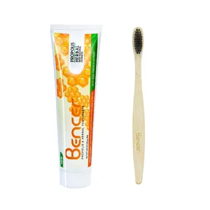 مسواک بنسر مدل Bamboo با برس متوسط به همراه خمیر دندان بنسر مدل Herbal وزن 120 گرم