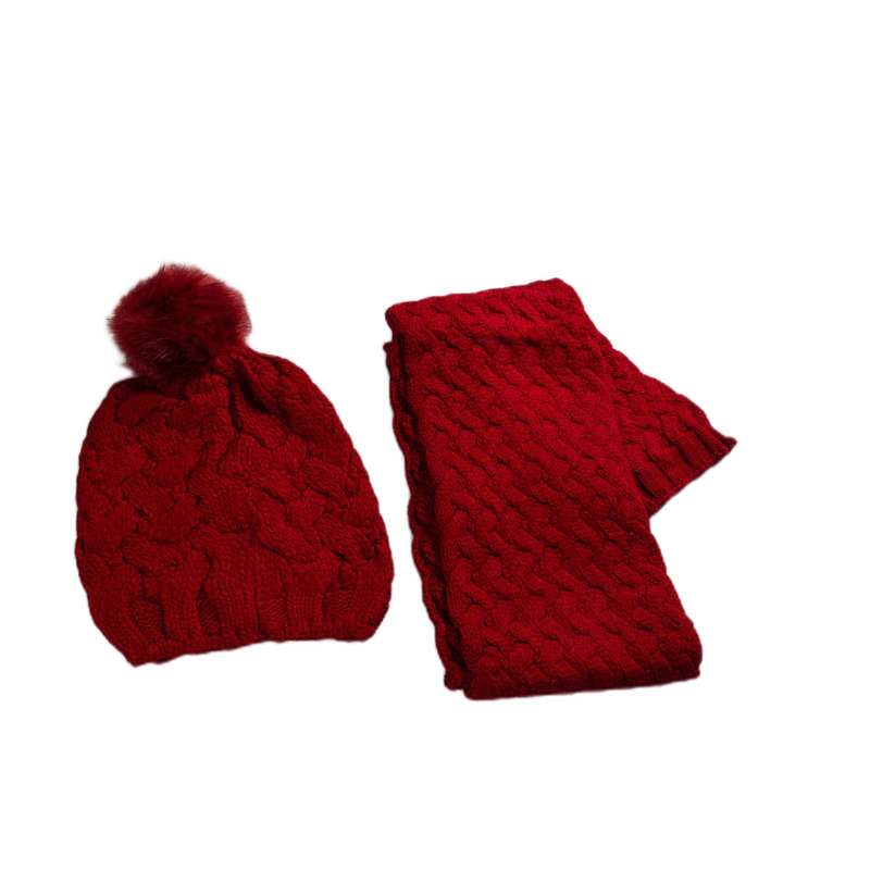 ست کلاه و شال گردن بافتنی مدل TAR12