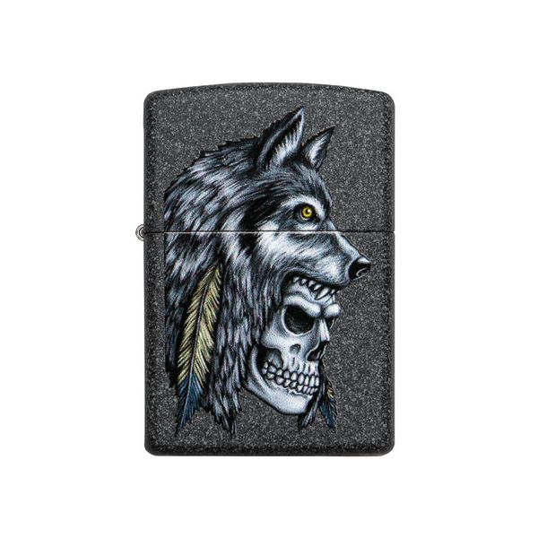 فندک زیپو مدل 211 Wolf Skull Feather Des کد 29863 فندک زیپو مدل 211 Wolf Skull Feather Des کد 29863