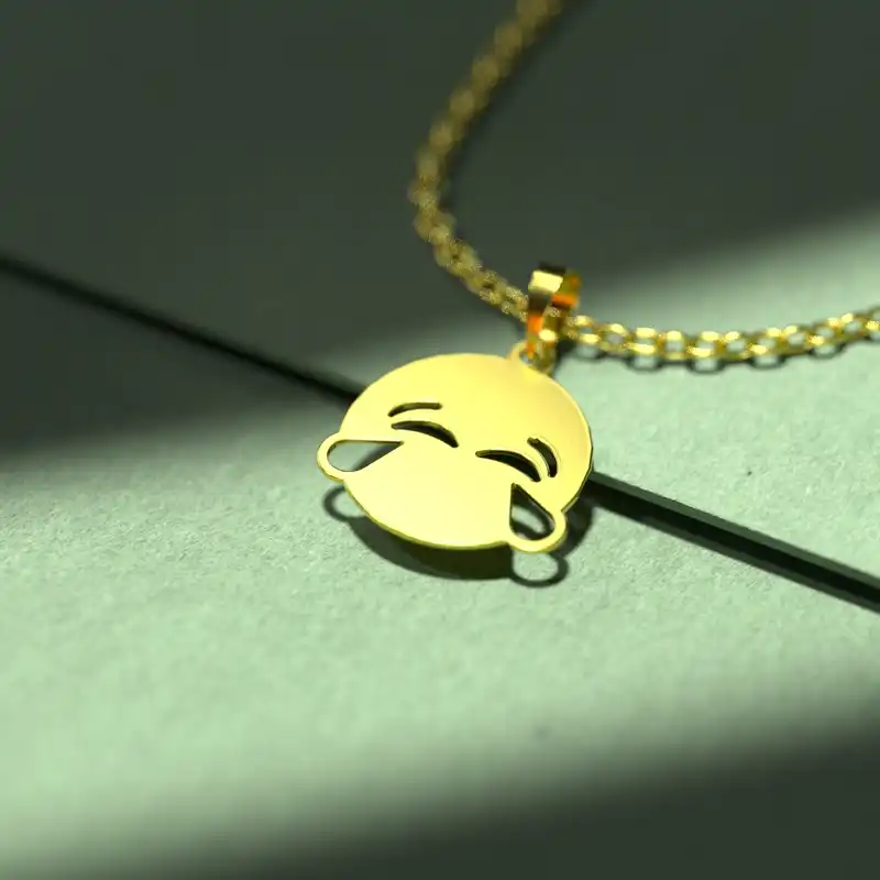 گردنبند طلا 18 عیار زنانه مدوپد مدل ایموجی کد C3-1-1078