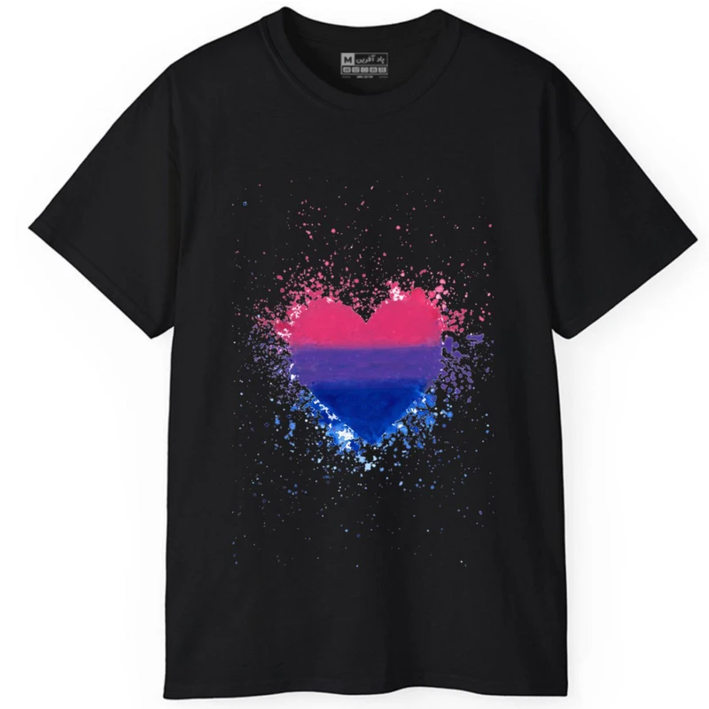 تی‌شرت آستین کوتاه مردانه پاد آفرین مدل عشق قلب کد 1895