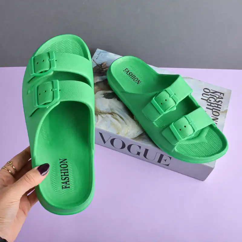 دمپایی زنانه مدل دو سگک کد 2854