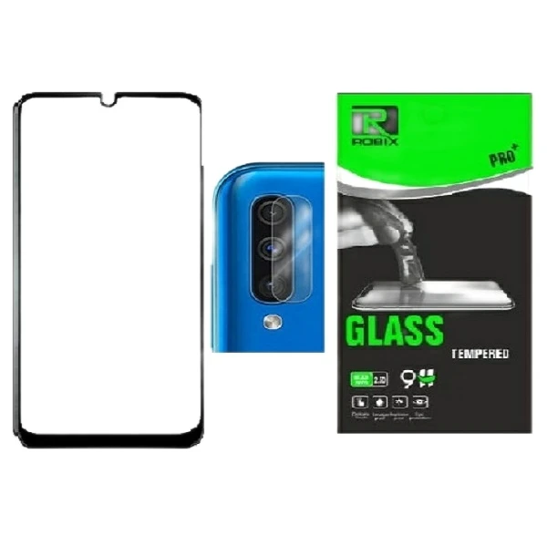محافظ صفحه نمایش روبیکس مدل FUA70 مناسب برای گوشی موبایل سامسونگ Galaxy A70 به همراه محافظ لنز دوربین