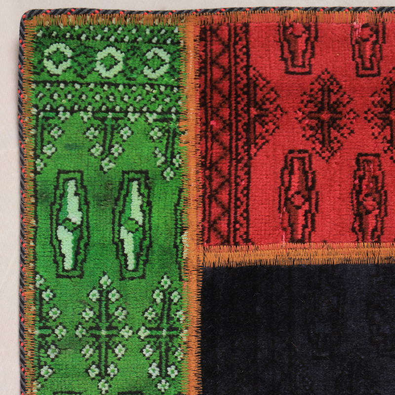 کلاژ فرش دستبافت یک و نیم متری مدل چهل تکه کد 4020239