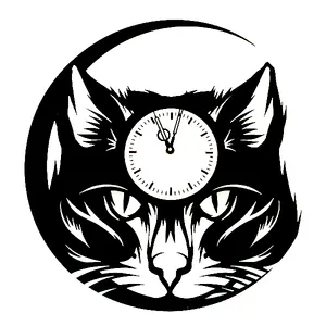ساعت دیواری طرح گربه