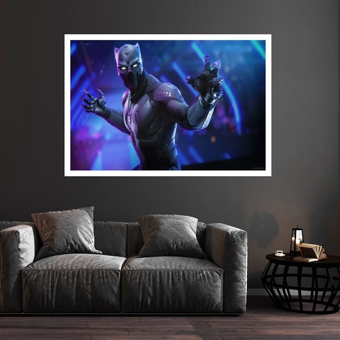 تابلو بکلیت طرح بازی Black Panther مدل قاب شاسی W-s8752
