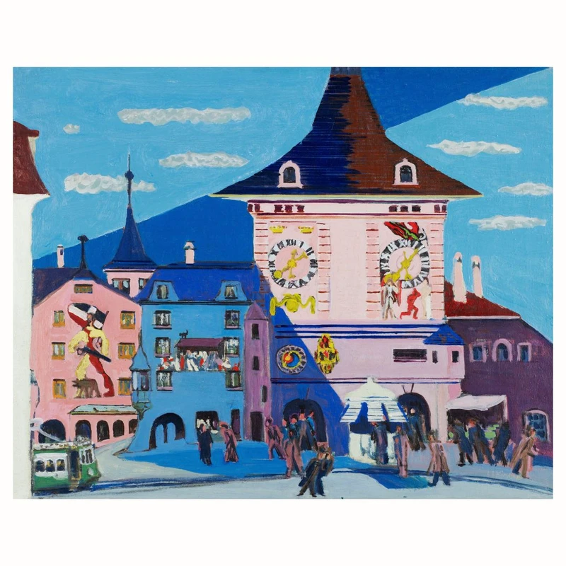 پوستر مدل وینتج ارنست لودویگ کرشنر - نقاشی برن با برج زنگی 