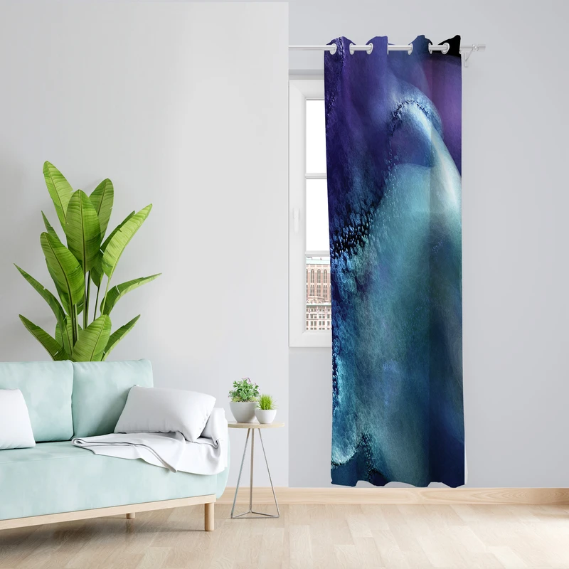 پرده مدل مخمل پانچی کد L 2348 Z سایز 140x200 سانتی متر