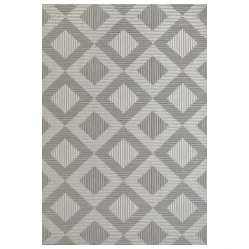 فرش ماشینی 420 شانه زمینه طوسی حاشیه طوسی مدل فرش پینترستی و مراکشی کد 2320 مینیمال