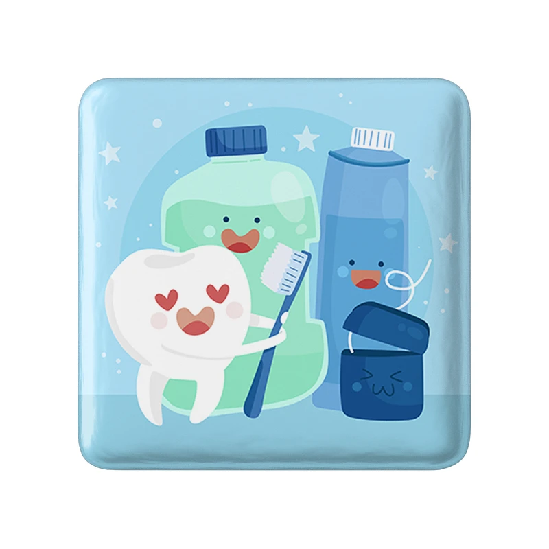 مگنت خندالو طرح دندان و دندان پزشکی کودکانه مدل مربعی کد 36722