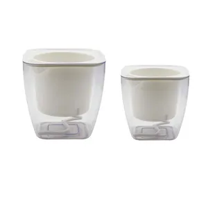 گلدان خودآبیار مدل Fishtank مجموعه 2 عددی