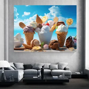 تابلو بوم طرح مخمل دسر تابستانی مدل ساحلی کد M332