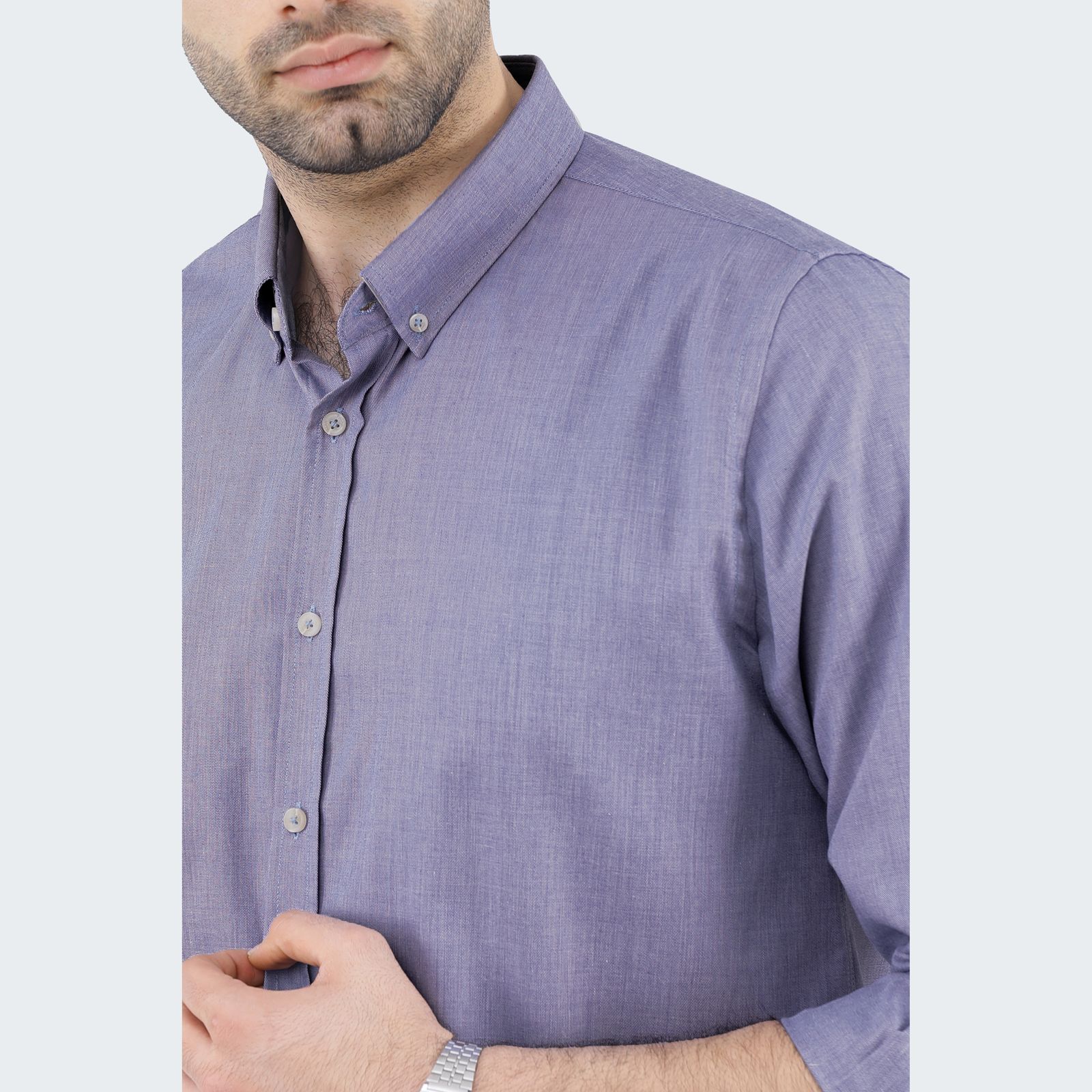 پیراهن آستین بلند مردانه پاتن جامه مدل تترون 102821020284312  -  - 5