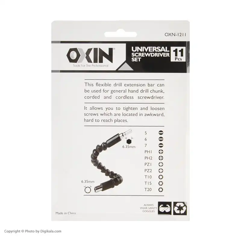 رابط سری پیچ گوشتی اکسین مدل OXN-1211 بسته 11 عددی