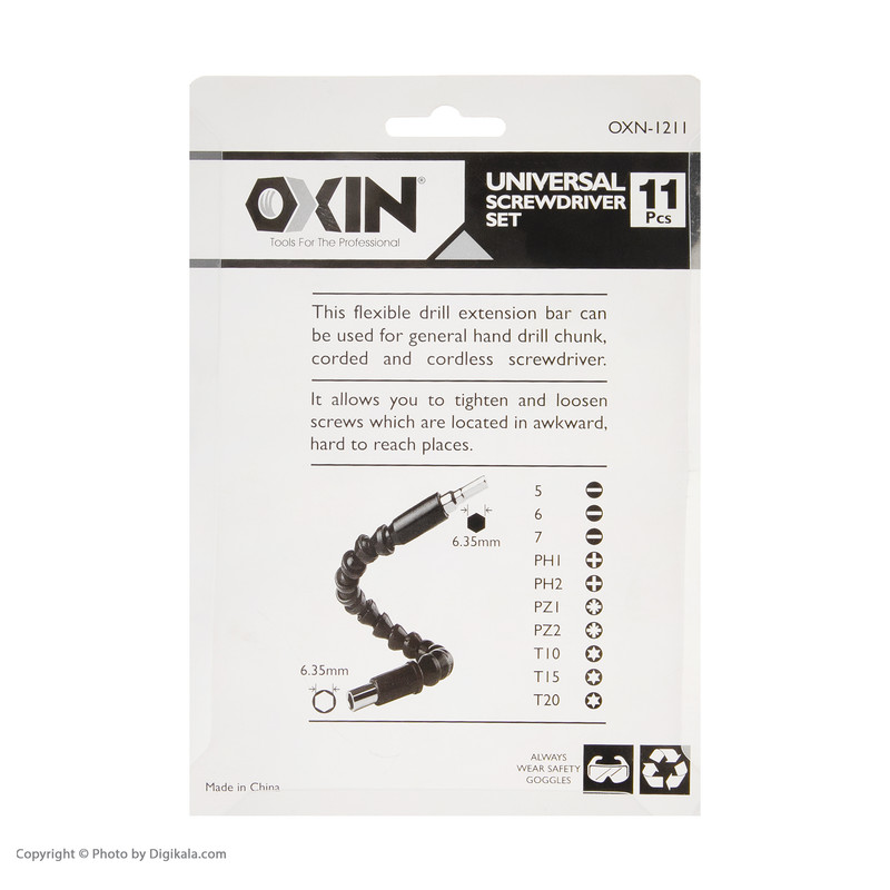 رابط سری پیچ گوشتی اکسین مدل OXN-1211 بسته 11 عددی