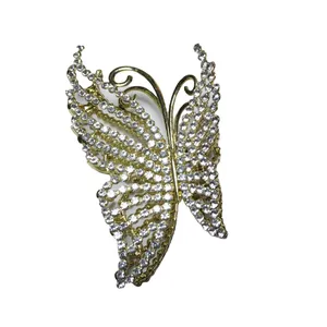 کلیپس مو زنانه مدل نگین دار پروانه ای