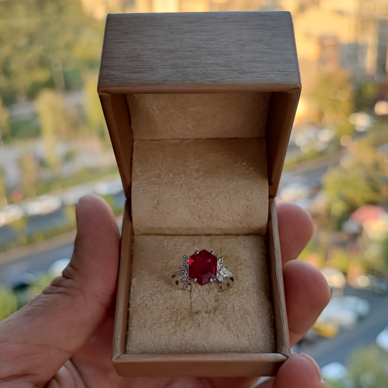 انگشتر نقره یاقوت زنانه کد 104 انگشتر نقره یاقوت زنانه کد 104