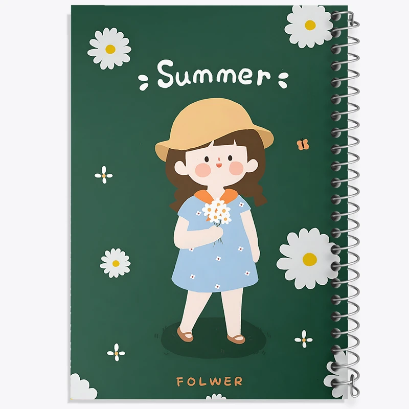 دفتر ژورنال نویسی 50 برگ خندالو مدل نقطه ای طرح دخترانه کیوت کد N3971