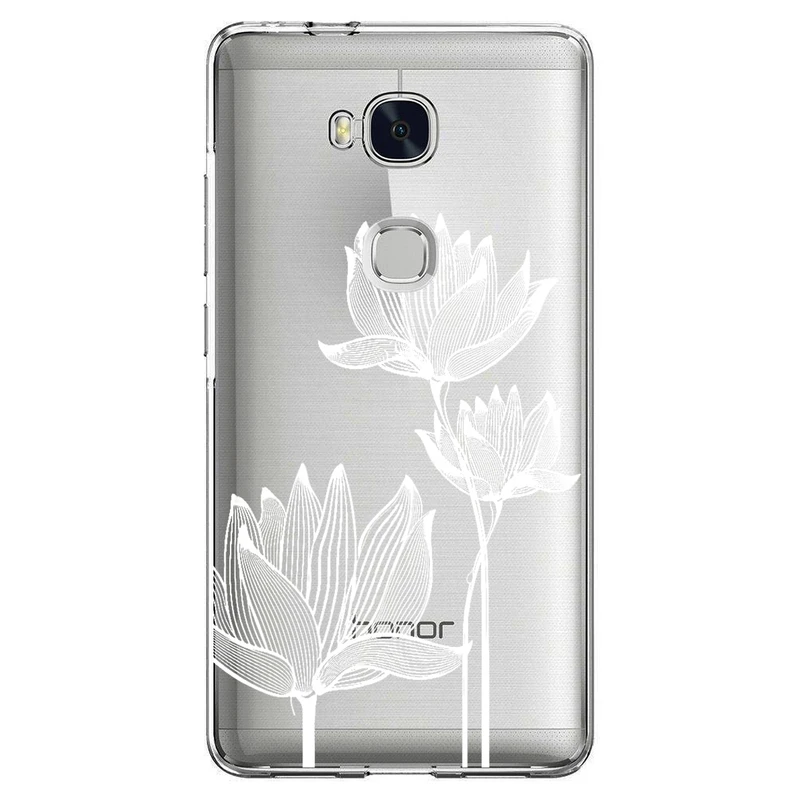 کاور مگافون طرح گل مدل C47-W مناسب برای گوشی موبایل آنر 5x