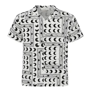 پیراهن آستین کوتاه یقه برگردان مردانه مدل ماه 