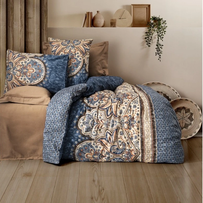 سرویس روتختی کاتن باکس مدل Ezra Kahve  دو نفره 6 تکه