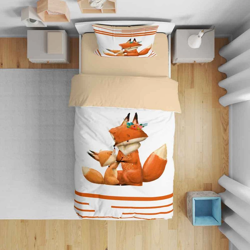 سرویس روتختی نوپه هوم مدل روباه کد T6027 تک نفره 5 تکه