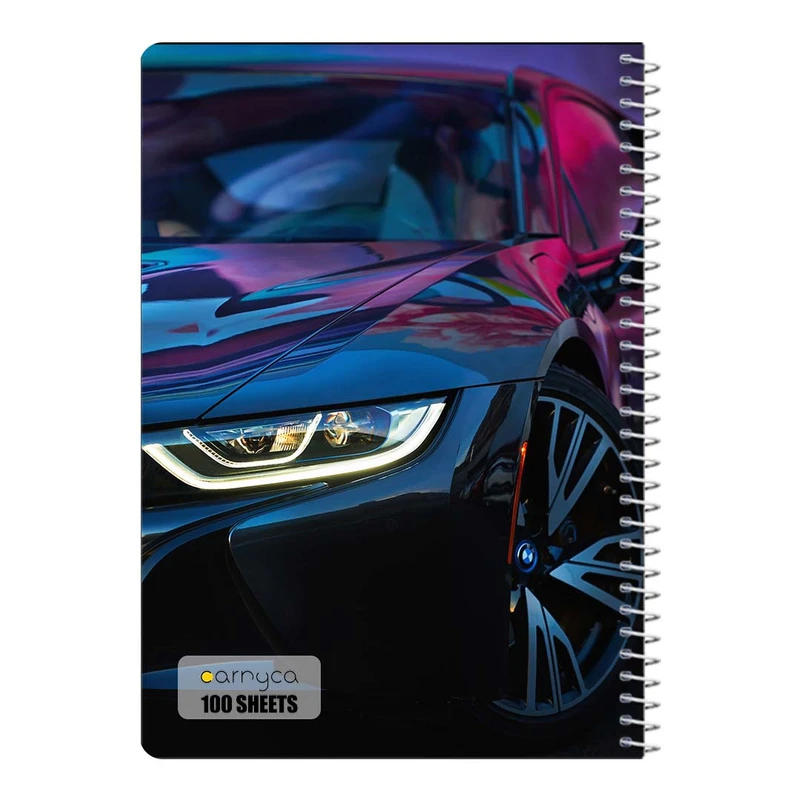دفتر مشق 100 برگ سیمی کارنیکا طرح ب ام و BMW کد 51847