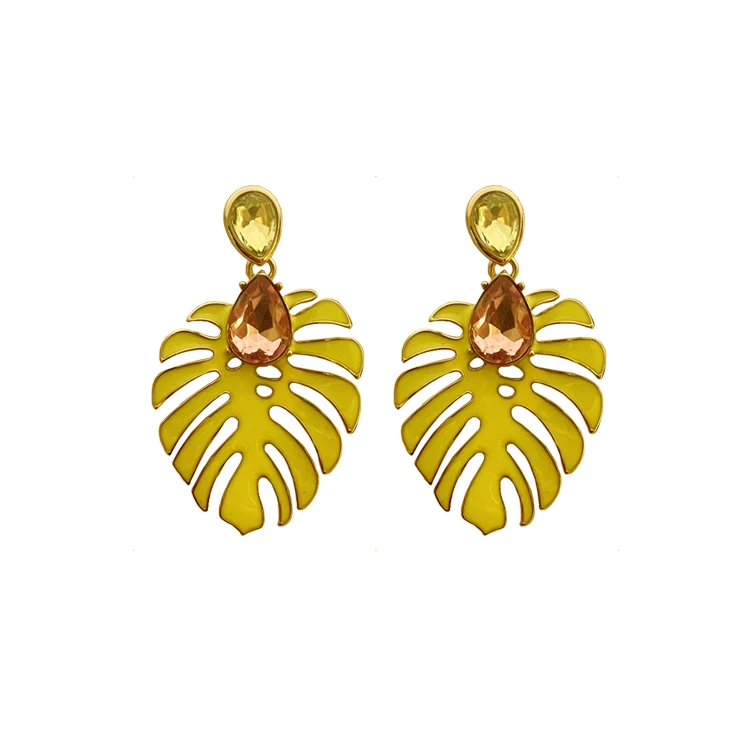 گوشواره زنانه آی ام مدل برگ انجیری 5903