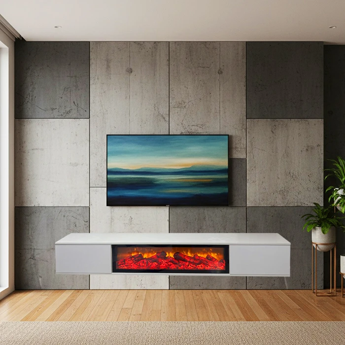 میز تلویزیون مدل 000132D دیواری مناسب برای تلویزیون تا 75 اینچ