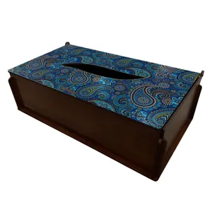 جعبه دستمال کاغذی آی تمر مدل سلطنتی آبی کد 43