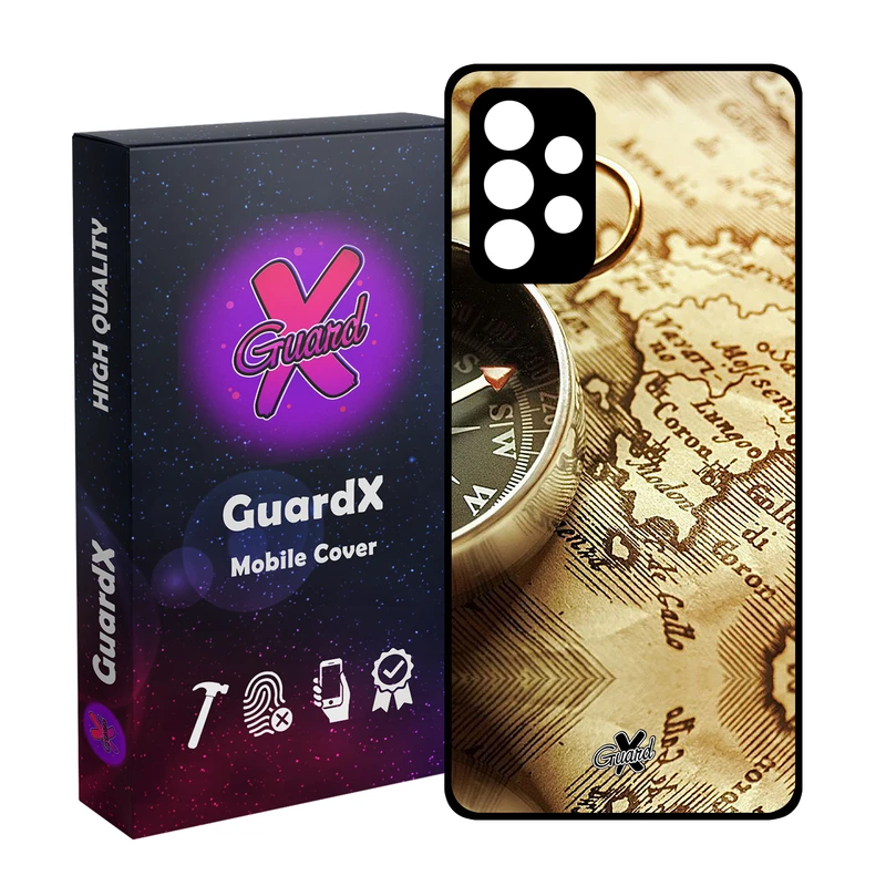 کاور گارد ایکس طرح نقشه مدل Glass10287 مناسب برای گوشی موبایل سامسونگ Galaxy A33 5G