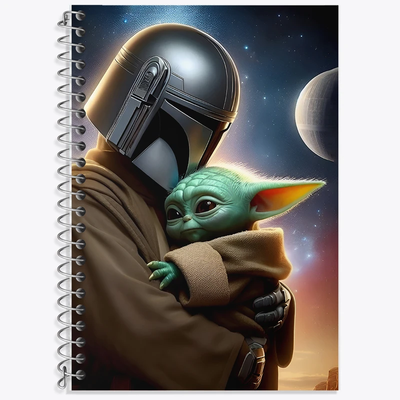 دفتر زبان 50 برگ خندالو مدل سه خط طرح جنگ ستارگان (Star Wars) کد N3799