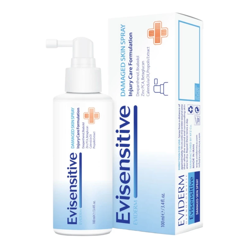 اسپری ترمیم کننده اویدرم مدل damajed مناسب برای انواع پوست حجم 100 میلی لیتر