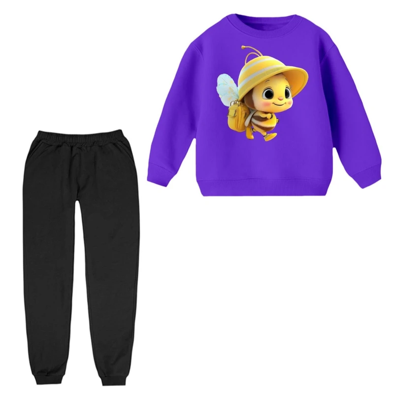 ست سویشرت و شلوار راحتی بچگانه مدل زنبور  