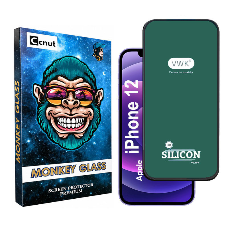 محافظ صفحه نمایش دورسیلیکونی کوکونات مدل VWK-MNK مناسب برای گوشی موبایل اپل iPhone 12