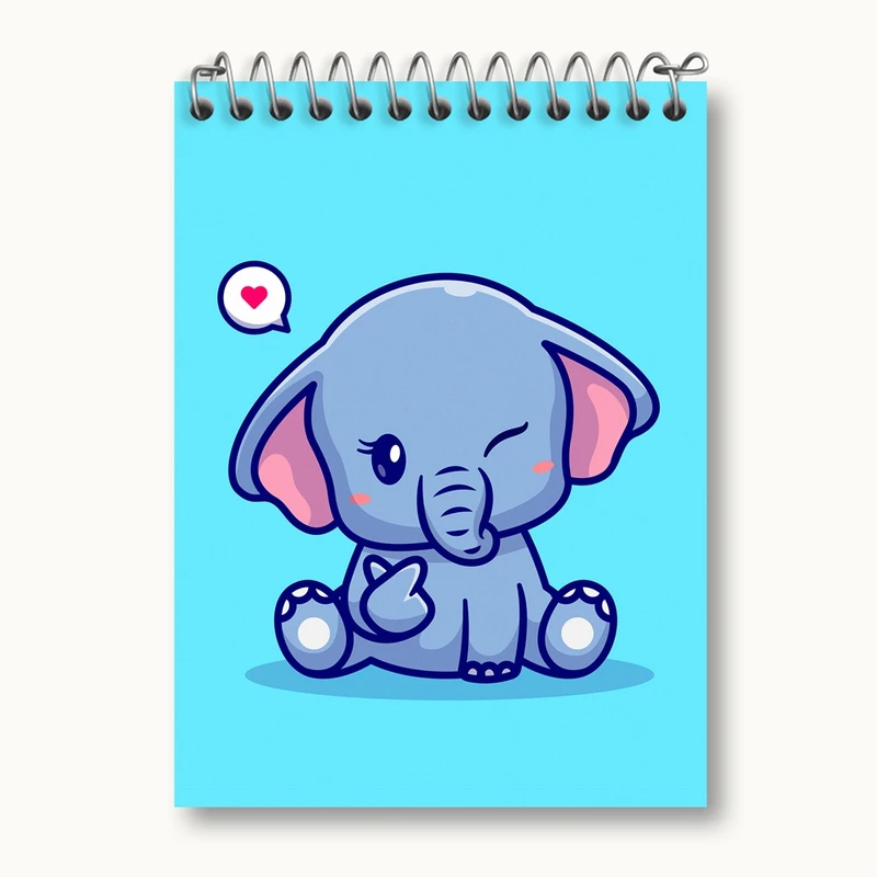 دفتر یادداشت 50 برگ خندالو مدل فیل کوچولو کد 29478