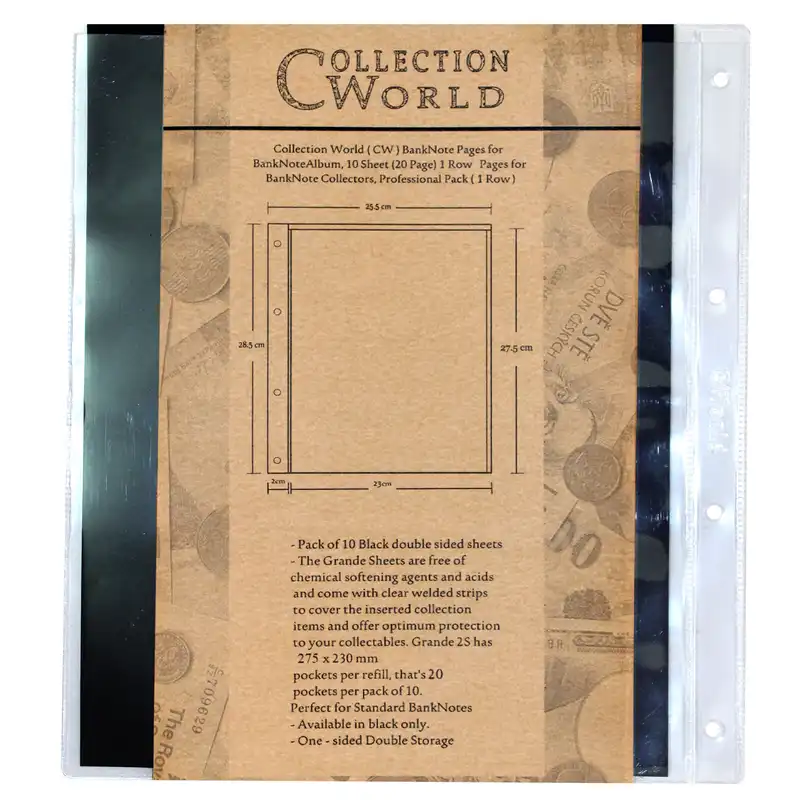 برگ آلبوم اسکناس دنیای کلکسیون مدل Ace بسته 10 عددی