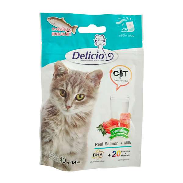 غذای تشویقی گربه دلیشو مدل milk وزن 40 گرم