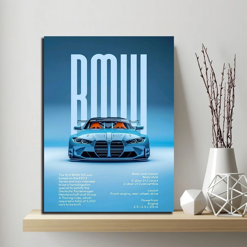 تابلو شاسی بکلیت طرح ماشین BMW M3 مدل SH-S10810