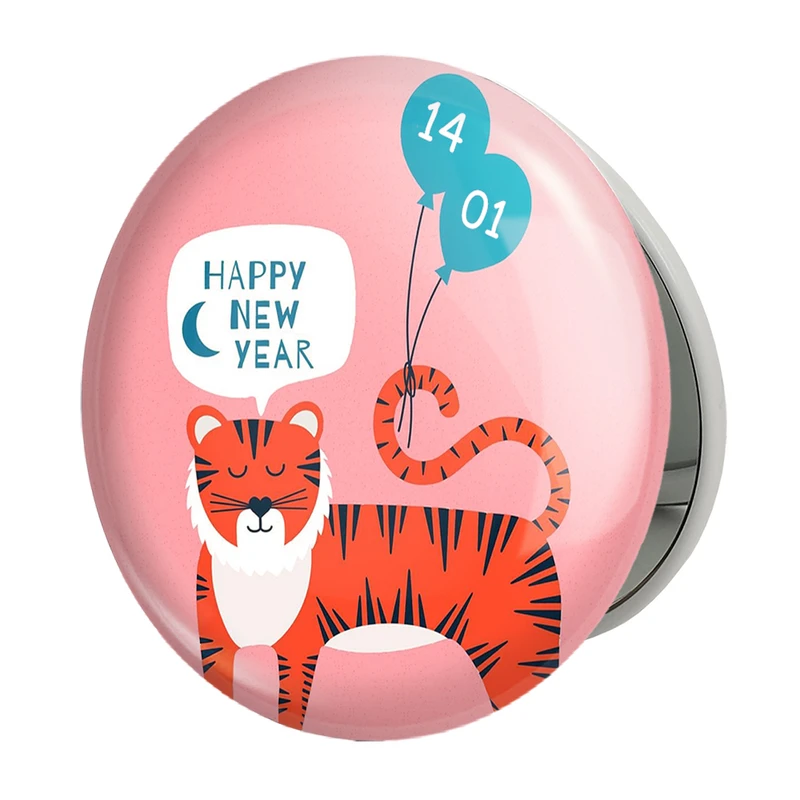 آینه جیبی خندالو طرح سال ببر مدل تاشو کد 13044 