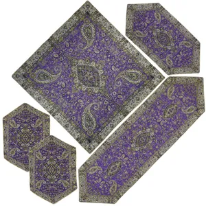 ست 5 تکه رومیزی ترمه مدل نسترن کد BN66