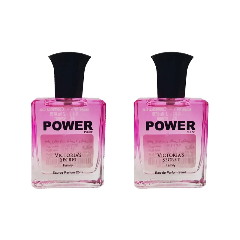 عطر جیبی زنانه پاور پالس مدل Victoria Secret حجم 25 میلی لیتر بسته 2 عددی 