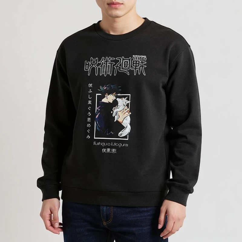 سویشرت مردانه مدل دورس انیمه ای جوجیتسوکایسو شخصیت مگومی anm056