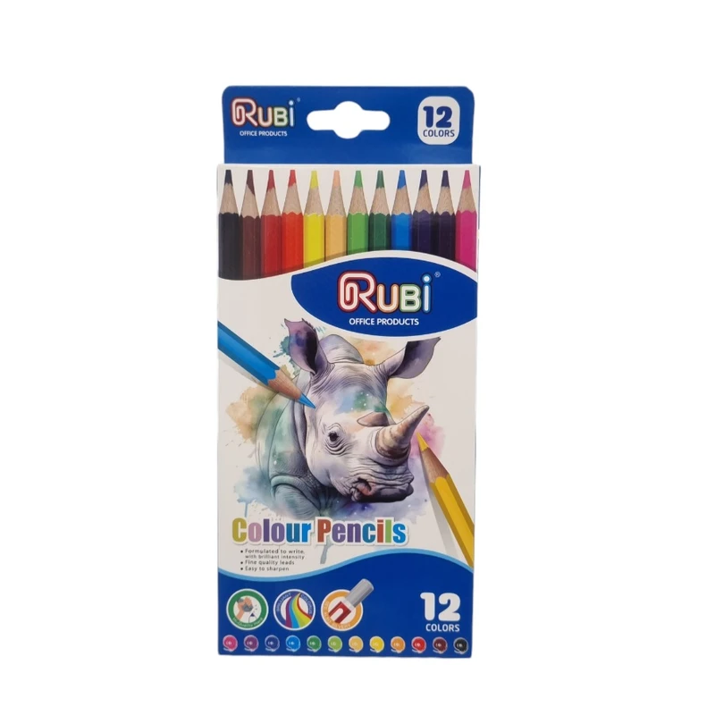 مداد رنگی ۱۲ رنگ روبی مدل جعبه مقوایی کد ۱۱۷۵۰