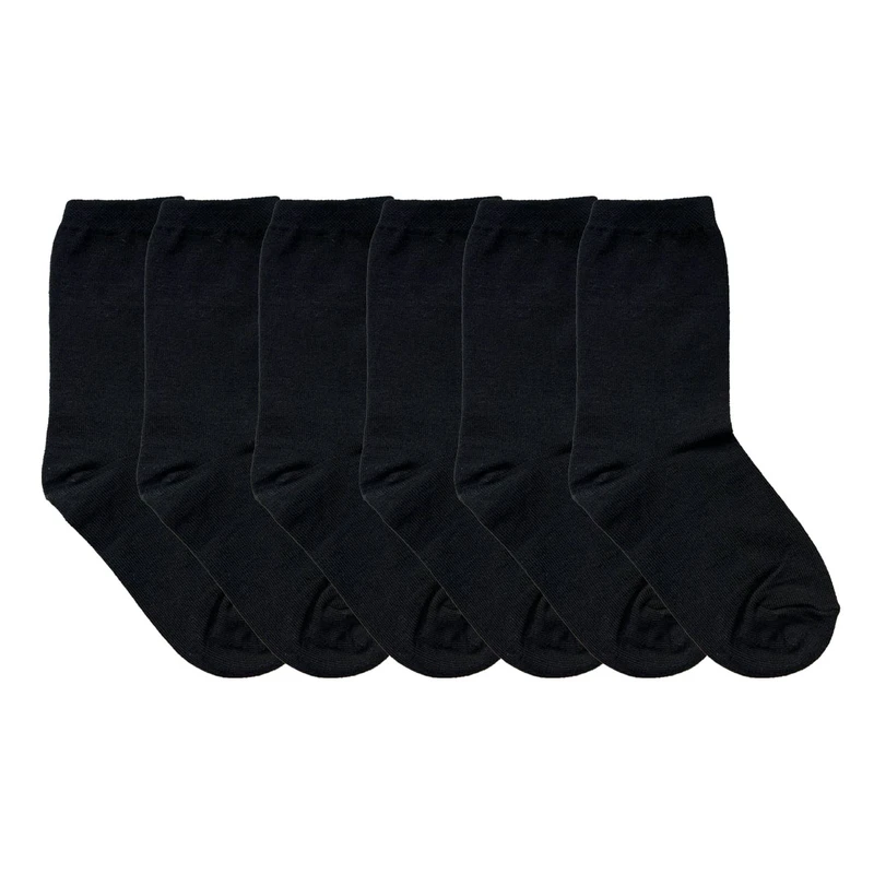 جوراب ساق بلند پسرانه مدل ساده کد M6 مجموعه 6 عددی